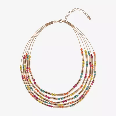 Mixit Inch Link Beaded Necklace