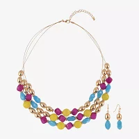 Mixit Multi Strand Necklace And Drop Earring 2-pc. Jewelry Set