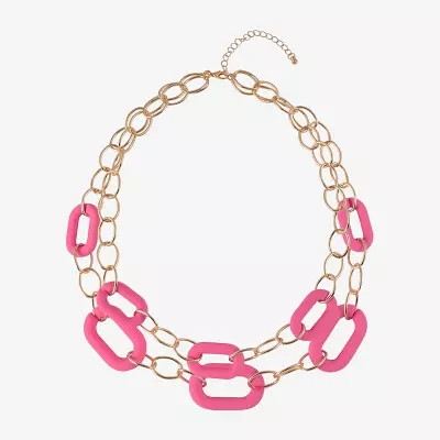 Mixit Womens 19 Inch Link Necklace
