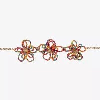 Mixit 18 Inch Link Flower Beaded Necklace