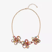 Mixit 18 Inch Link Flower Beaded Necklace