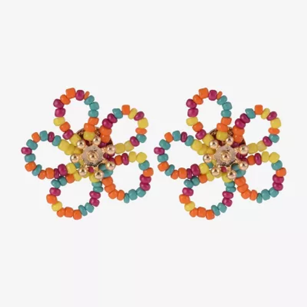 Mixit 29.1mm Flower Stud Earrings