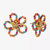 Mixit 29.1mm Flower Stud Earrings