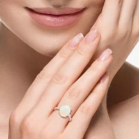 Effy Final Call Womens 1/7 CT. T.W. Genuine White Opal 14K Rose Gold Cocktail Ring