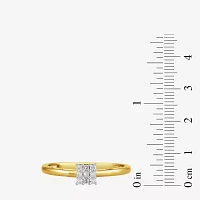 (I / I2) Womens 1/10 CT. T.W. Lab Grown White Diamond 10K Gold Engagement Ring