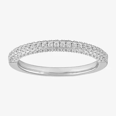 G / I1) Womens / CT. T.W. Lab Grown White Diamond 10K Gold Wedding Band