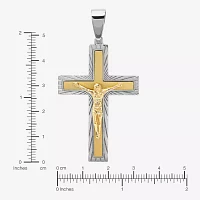 Crucifix Mens Stainless Steel Cross Pendant Necklaces