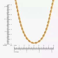 Men's Yellow Stainless Steel Solid Rope Chain Necklace