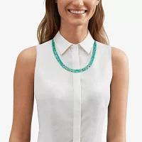 Silpada Womens Green Amazonite Sterling Silver Beaded Necklace