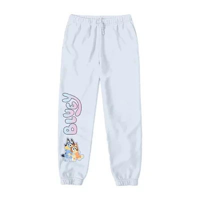 Little & Big Girls Bluey Cuffed Pull-On Pants