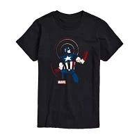 Mens Short Sleeve Captain America Marvel Graphic T-Shirt