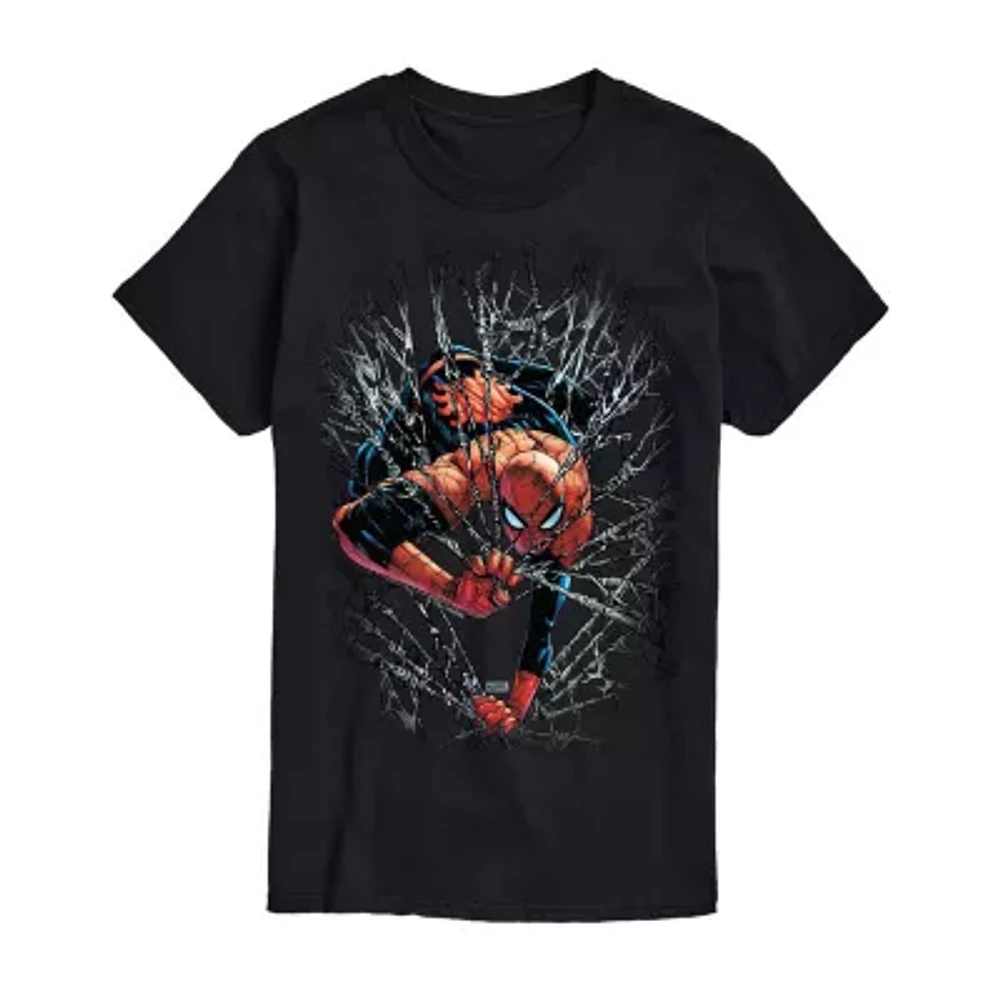 Mens Short Sleeve Spiderman Marvel Graphic T-Shirt