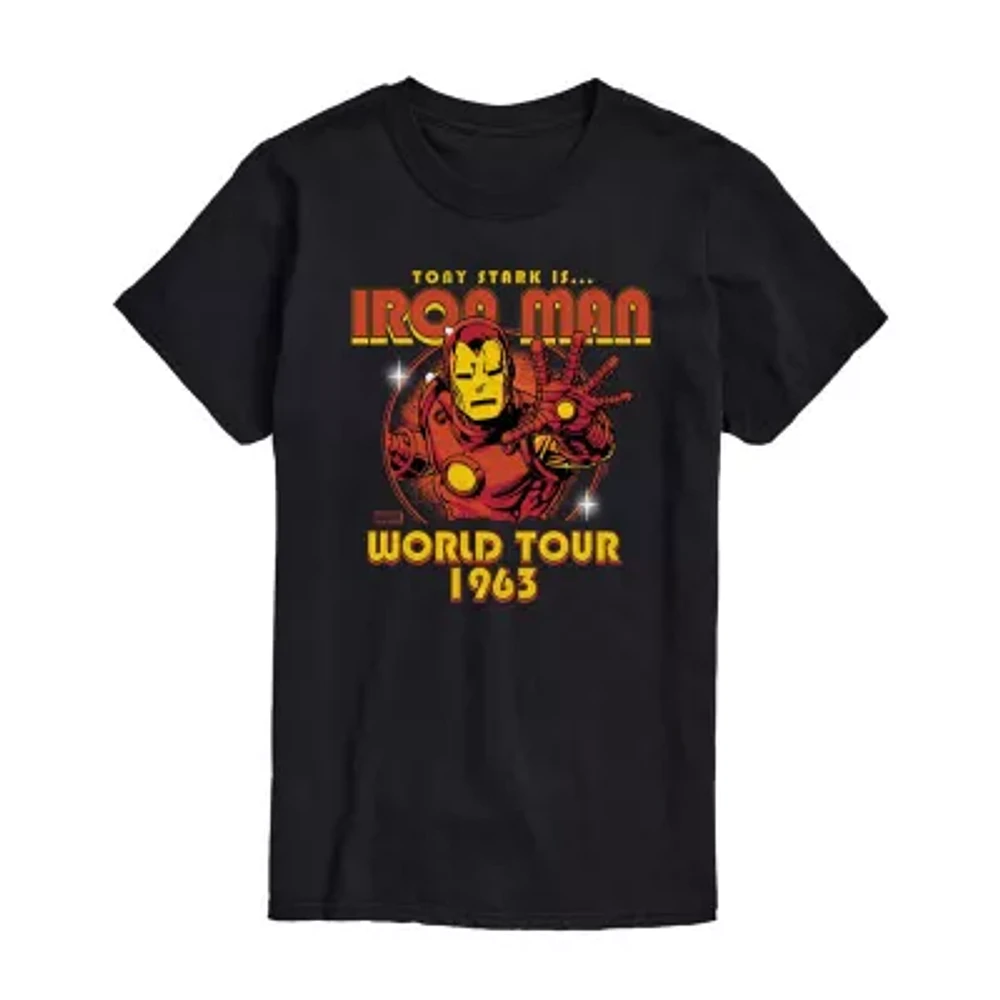 Mens Short Sleeve Iron Man Marvel Graphic T-Shirt