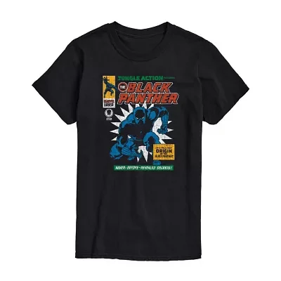 Mens Short Sleeve Black Panther Marvel Graphic T-Shirt