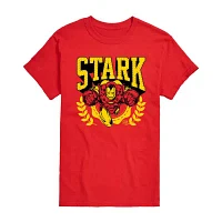 Mens Short Sleeve Tony Stark Marvel Graphic T-Shirt