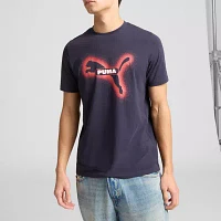 PUMA Mens Crew Neck Short Sleeve Regular Fit Graphic T-Shirt