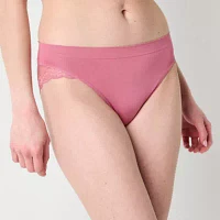 Ambrielle Seamless  Lace High Cut Panty 12p050