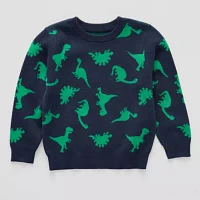 Okie Dokie Toddler & Little Boys Crew Neck Long Sleeve Pullover Sweater