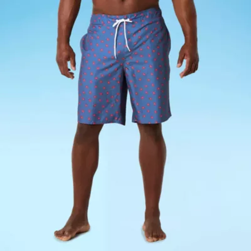 St. John's Bay E-Board Big and Tall Floral Swim Shorts