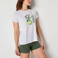 Xersion Womens Crew Neck Short Sleeve Graphic T-Shirt
