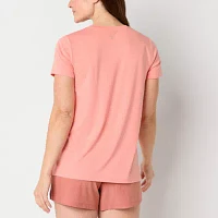 Xersion Womens Crew Neck Short Sleeve Graphic T-Shirt