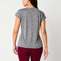 Liz Claiborne Womens Crew Neck Short Sleeve T-Shirt