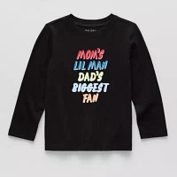 Okie Dokie Toddler & Little Boys Crew Neck Long Sleeve Graphic T-Shirt