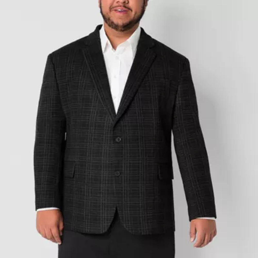 J. Ferrar Mens Slim Plaid Fit Sport Coat