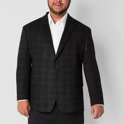 J. Ferrar Mens Slim Plaid Fit Sport Coat