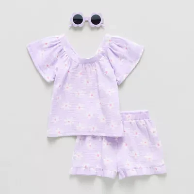 Btween Toddler Girls 3-pc. Short Set