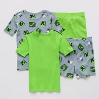 Little & Big Boys Minecraft 4-pc. Pajama Set