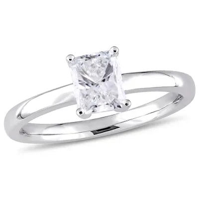 Womens 1 CT. Natural White Diamond 14K Gold Solitaire Engagement Ring