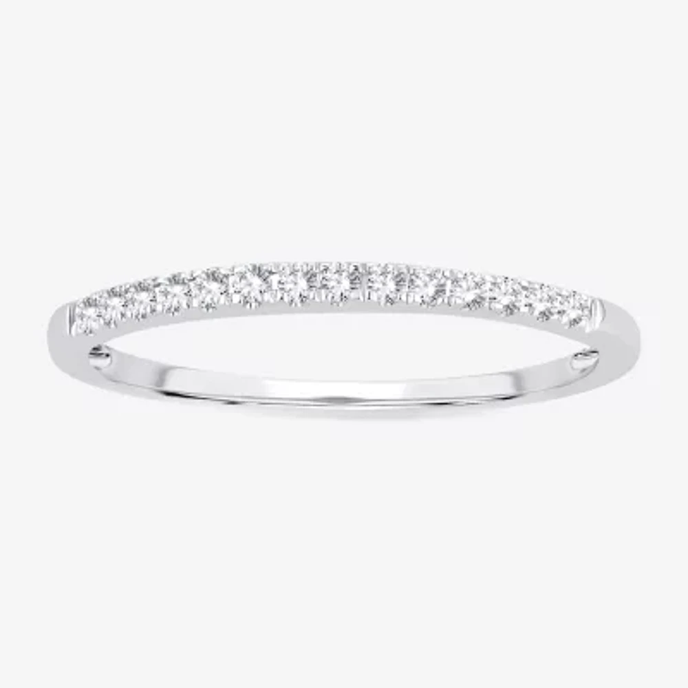 Diamond Accent Natural White 10K Gold Wedding Band