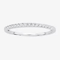 Diamond Accent Natural White 10K Gold Wedding Band