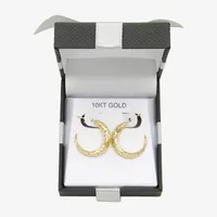 C-Hoop 10K Gold 20mm Round Hoop Earrings