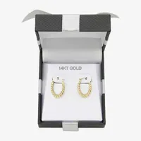 14K Gold 16mm Hoop Earrings