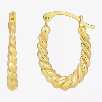 Womens 14K Gold 16mm Hoop Earrings
