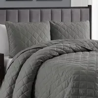 Swift Home Lightweight Oversized Diamond Stitched Coverlet Bedspread Set Wrinkle Resistant Quilt