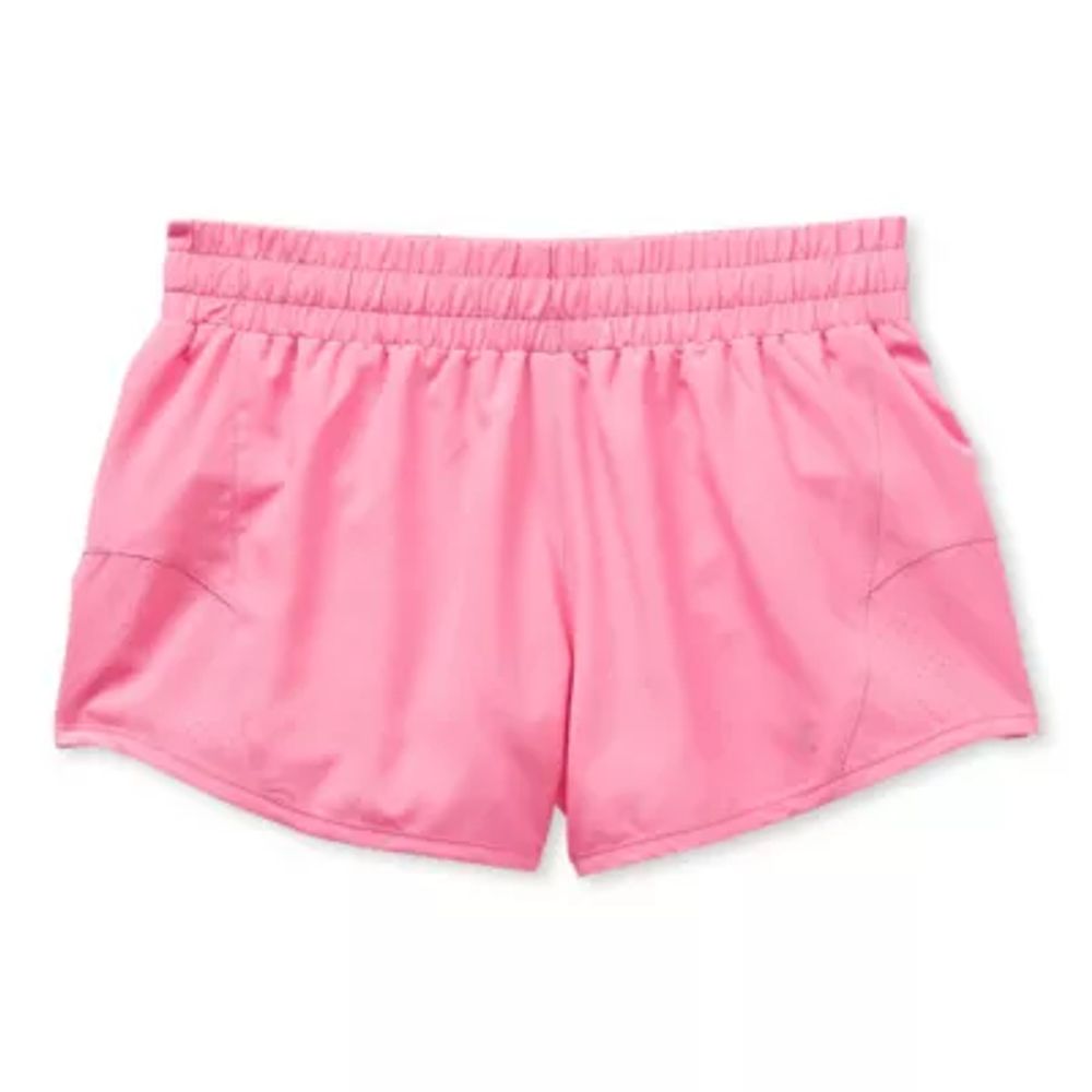 Xersion Pull-On Little & Big Girls Mid Rise Adjustable Waist Running Short