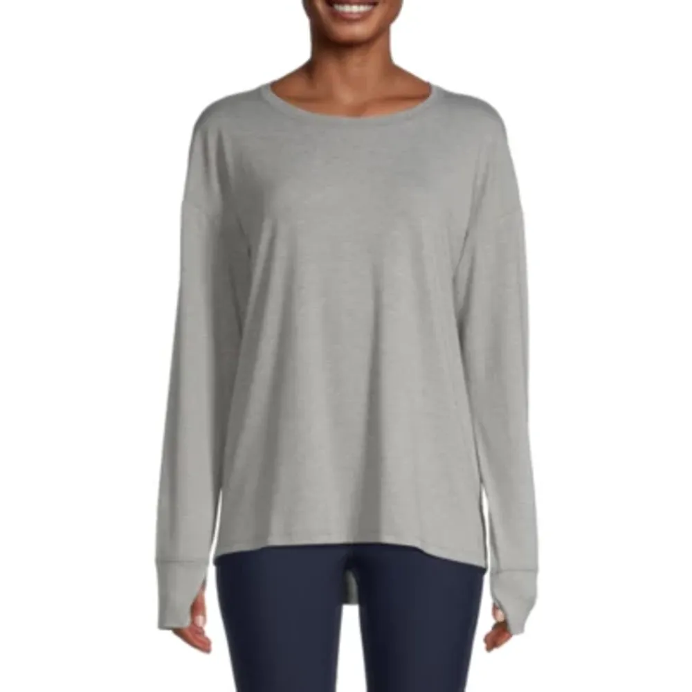 Xersion Womens Round Neck Long Sleeve T-Shirt