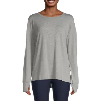 Xersion Womens Round Neck Long Sleeve T-Shirt