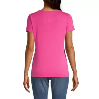 St. John's Bay Womens Crew Neck Short Sleeve T-Shirt