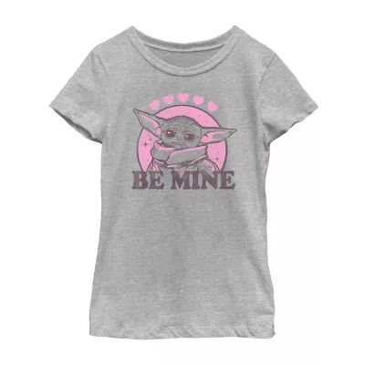 Little & Big Girls Crew Neck Short Sleeve Star Wars Graphic T-Shirt