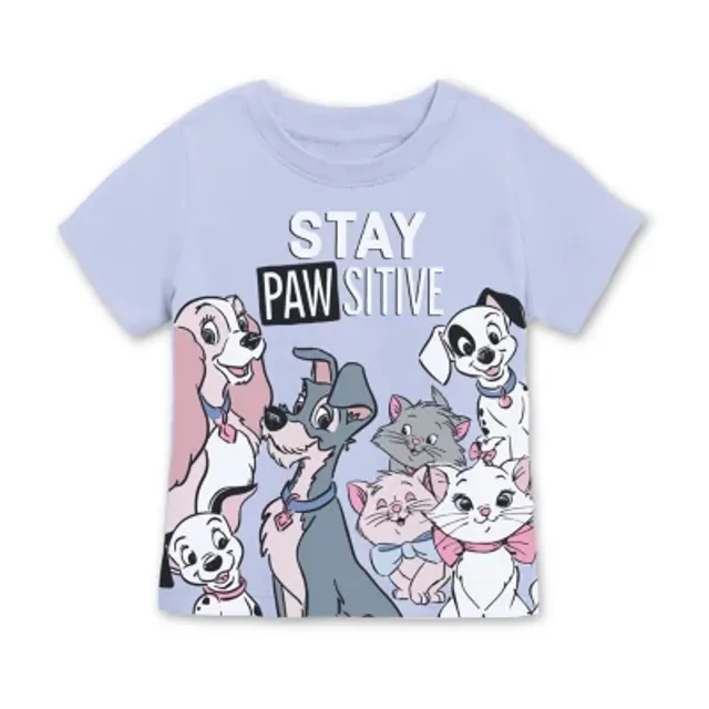 Disney Collection Little & Big Girls Crew Neck Short Sleeve Graphic T-Shirt