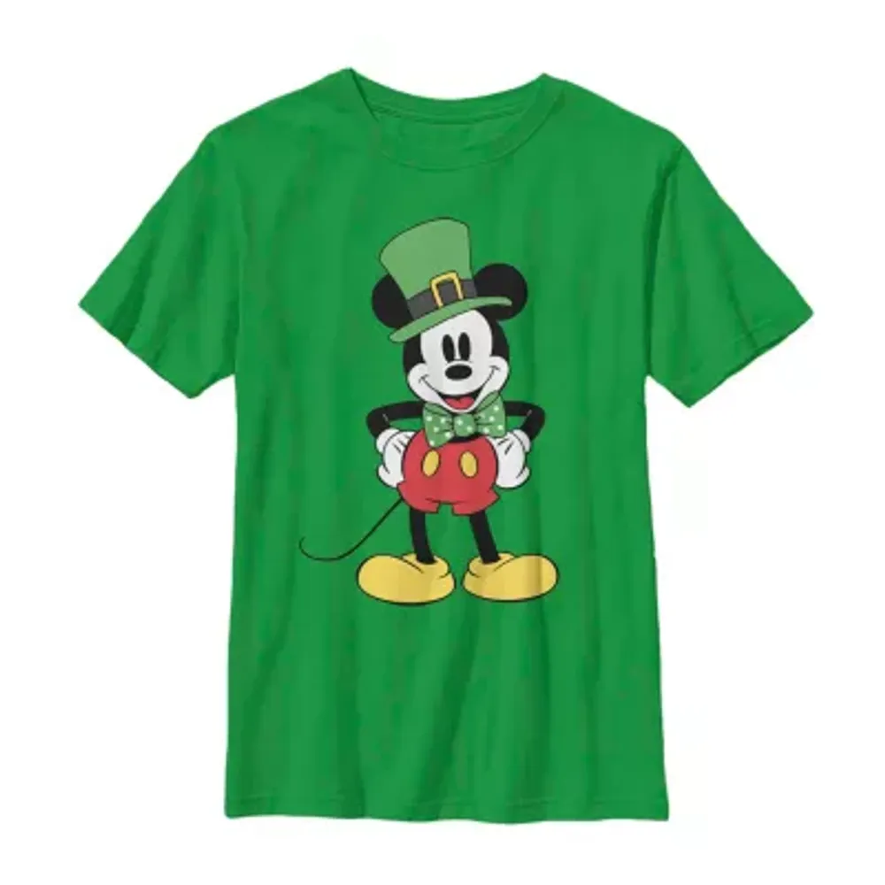 Disney Collection Little & Big Boys Crew Neck Short Sleeve Mickey and Friends Mickey Mouse Graphic T-Shirt