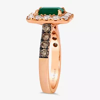 Le Vian® Grand Sample Sale™ Ring featuring 1 1/5 CT. Costa Smeralda Emeralds™ 3/4 CT. Nude Diamonds™ 1/2 CT. Chocolate Diamonds® set in 14K Strawberry Gold®