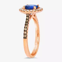 Le Vian® Grand Sample Sale™ Ring featuring 1 1/5 CT. Blueberry Tanzanite® 1/6 CT. Chocolate Diamonds® 1/5 CT. Nude Diamonds™ set in 14K Strawberry Gold®