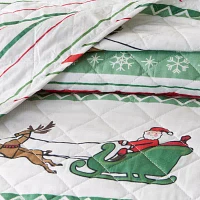 Linery Festive Christmas Reversible Quilt Set