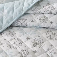 Linery Winter Snowflake Reversible Quilt Set