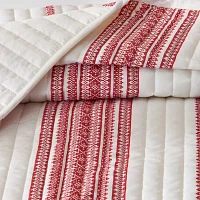 Linery Farmhouse Stripe Reversible Quilt Set